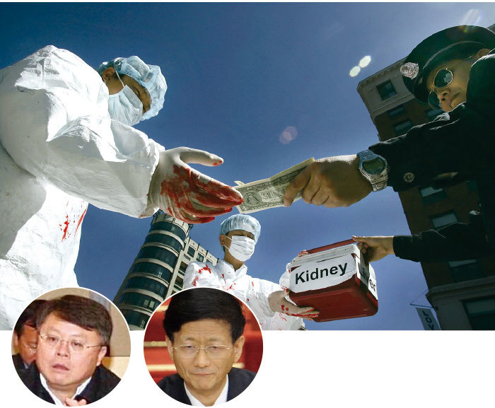 江澤民兒子江綿恆（左）被爆料從2004年到2008年在南京醫院三次換腎，共殺了五人，一手為他操辦的人是孟建柱（右）。（大紀元資料室）