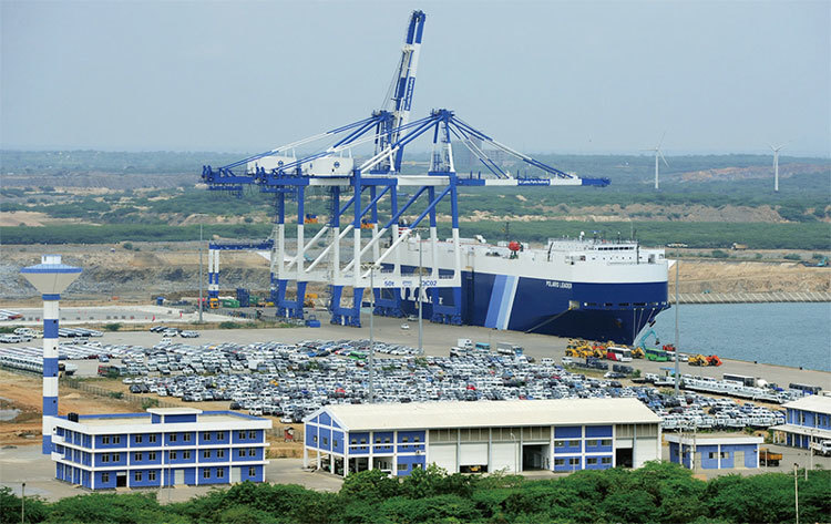 中共利用貿易戰如一帶一路，摧毀目標國經濟命脈。2017年12月斯里蘭卡因無力償還債務，將其處於戰略位置的漢班托塔港口拱手交給中共。（Getty Images）