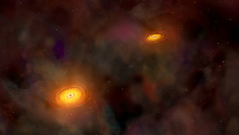 宇宙中驚恐一幕 兩超大質量黑洞即將對撞