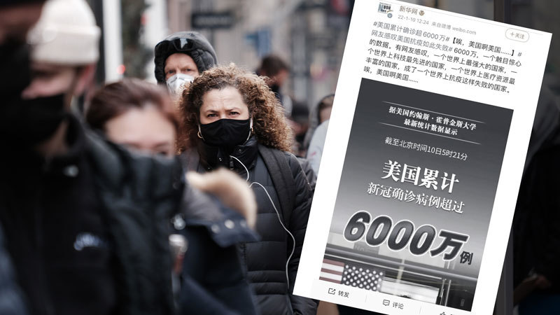 新華網嘲諷美國抗疫失敗 引發中國網民強烈反彈