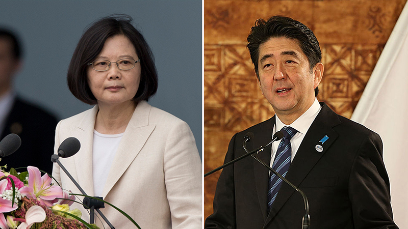 安倍與蔡英文視像 呼籲台日共享情報