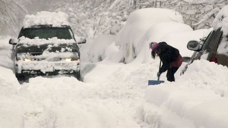 >暴風雪襲紐約州西部 部分地區降雪量超1米