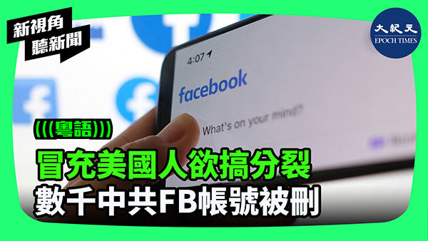 >冒充美國人欲搞分裂  數千中共FB帳號被刪