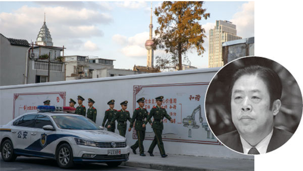 上海是江澤民的政治老巢，上海政法公安系統更成為江澤民侄子吳志明的私家勢力。近年來，上海政法系統正被清洗，吳志明處境岌岌可危。（新紀元合成圖）