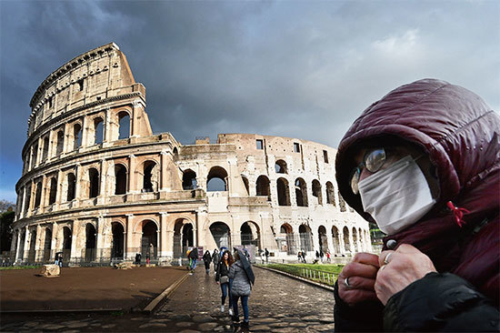 意大利是亞洲以外中共病毒疫情最嚴重的國家。（AFP）