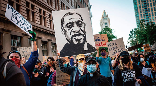 引發全球範圍種族抗議事件的非裔男子喬治．弗洛伊德（George Floyd）死前感染中共病毒（武漢肺炎）。（AFP）