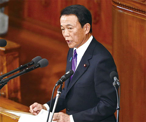 日本副首相兼財務大臣麻生太郎7月5日表示，如果中共武力犯臺，美日要聯合保衛臺灣。圖為麻生太郎的資料照。（Kazu hiro Nogi /AFP）