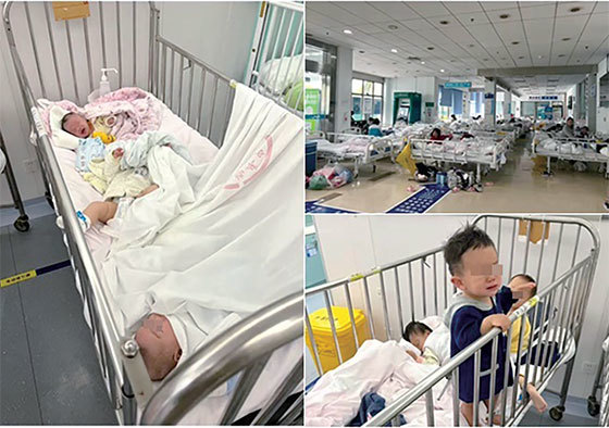 上海公共衛生臨床中心的「嬰幼兒隔離點」被曝光，隔離點嬰幼兒哭的照片和視頻在網上流傳。（視頻截圖）