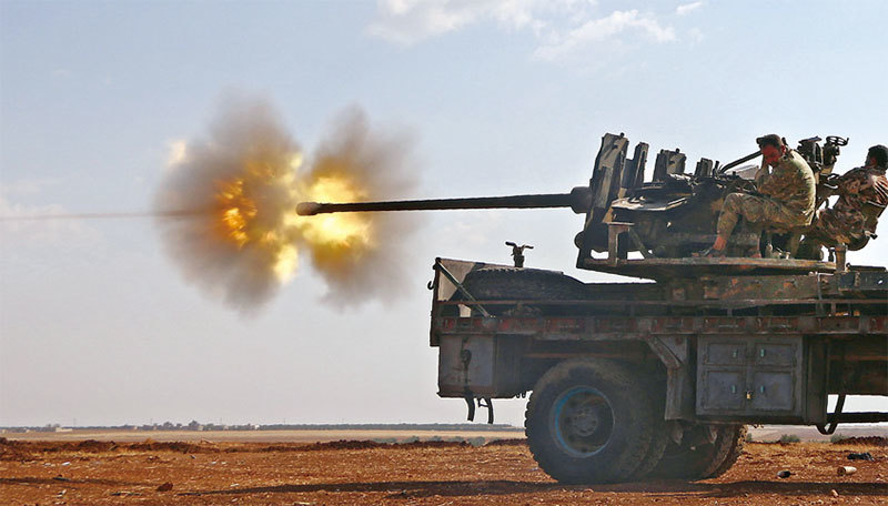 高射砲。（AFP）