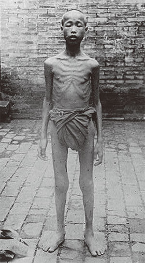 三年大飢荒中的中國兒童。（資料圖片）