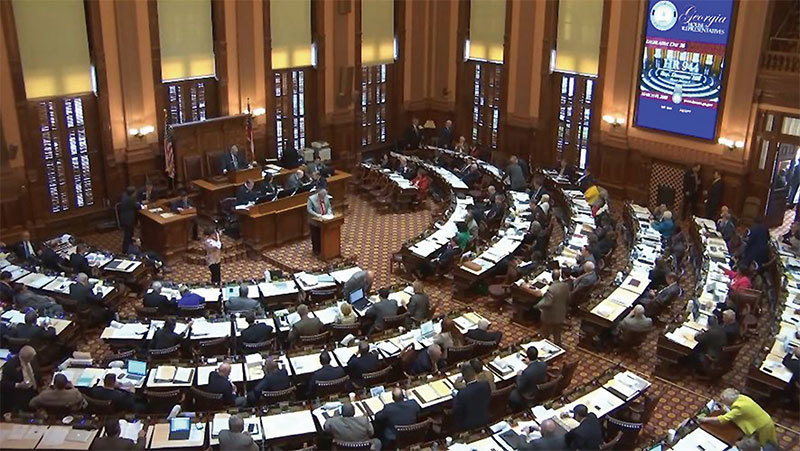 美國喬治亞州眾議院於2018年3月19日一致通過第944號決議案，譴責中共活摘法輪功學員器官的罪行。（明慧網）