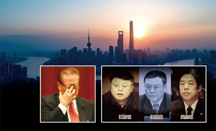 上海是江澤民的政治老巢，他的兩個兒子江綿恆、江綿康及侄子吳志明都長期在上海經營。19大前後，上海高層人事大調整，「上海幫」官員不斷被清洗。（大紀元）