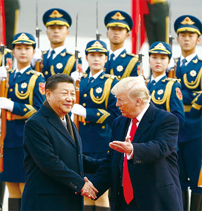 中美貿易戰兩主角：習近平與特朗普（Getty Images）