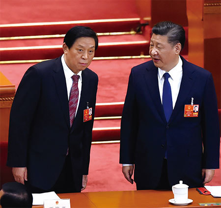 外媒稱，習近平不去北韓，派其親信栗戰書（左）代表出訪北韓，顯示北京不希望讓北韓問題影響中美關係。（Getty Images）
