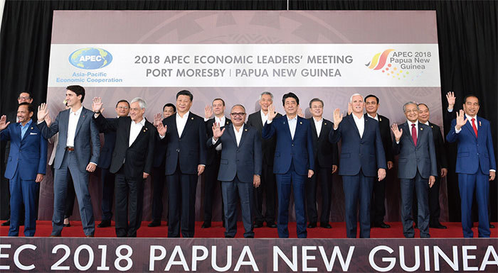 11月18日，在巴布亞新幾內亞（PNG）召開的亞太經合組織（APEC）峰會，會議上矛盾激烈，最後沒有一個公告就宣布閉幕了。（Getty Images）