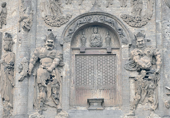 古時中國叫神州，中華傳統文化又稱為神傳文化，在五千年的歷史文明中，善惡有報的天理一直貫穿始終。圖為北魏晚期的北京天壇佛塔上的浮雕。（AFP）